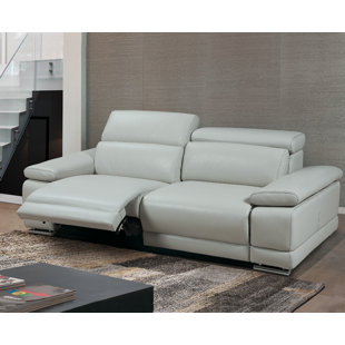 Go to store & view more images Latitude Run Strafford Leather Reclining Loveseat