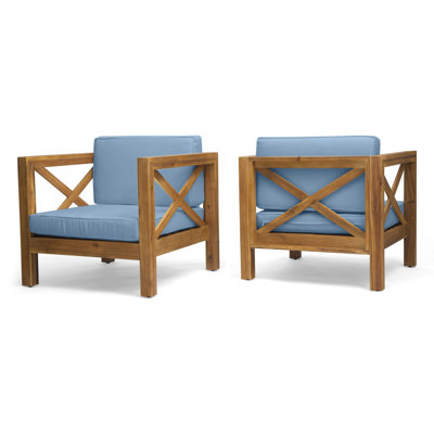 Damico Outdoor Club Patio Chair with Cushions