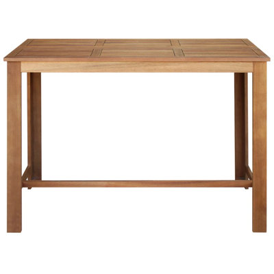 Follett vidaXL Bar Table, Stable Dining Table, Solid Acacia Wood with Oil Finish