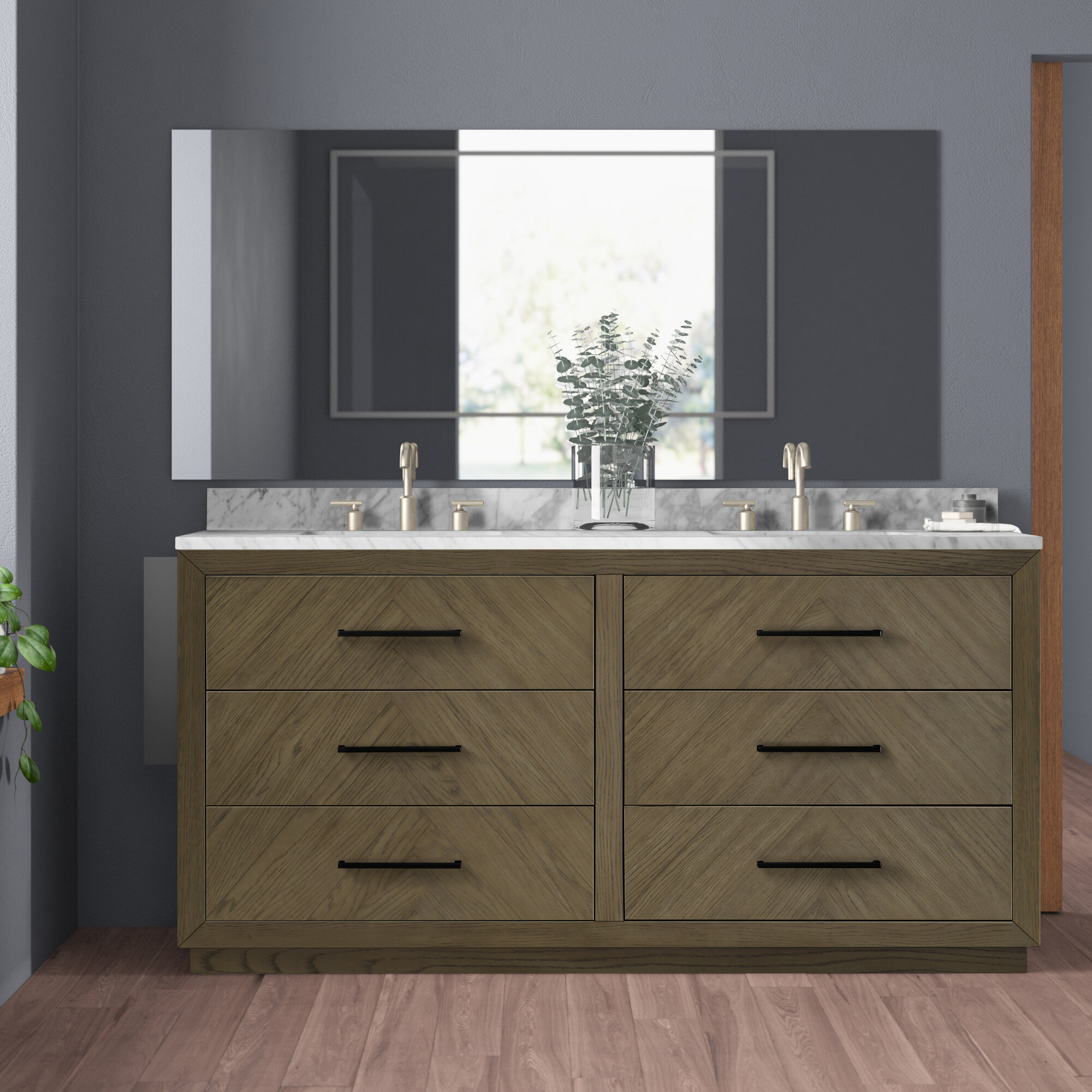 Allmodern Kole 72 Double Bathroom Vanity Set Reviews Wayfair