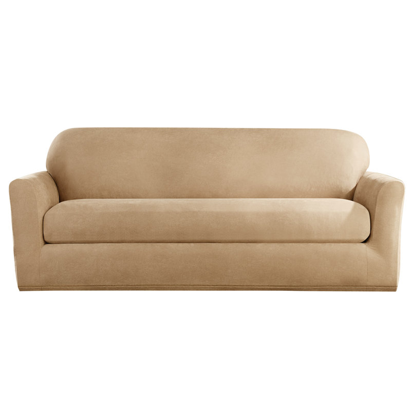 Sure Fit Stretch Leather Box Cushion Sofa Slipcover Wayfair Stretch Leather Box Cushion Sofa Slipcover