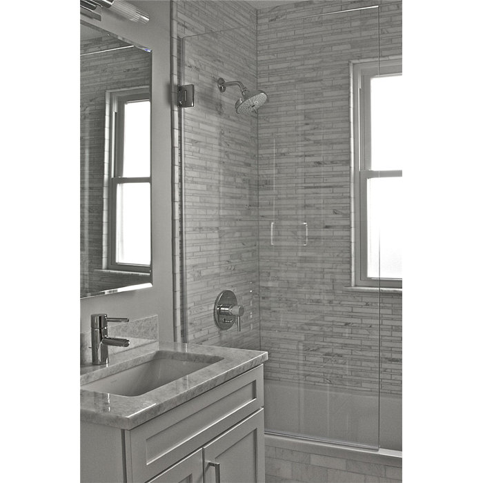 Ark Showers Square Glass Top Corner 33 5 X 60 Hinged Frameless