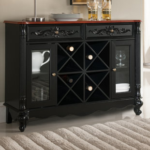 Go to store & view more images Three Posts Sowams Wood Storage 16 Bottle Floor Wine Bottle Rack
