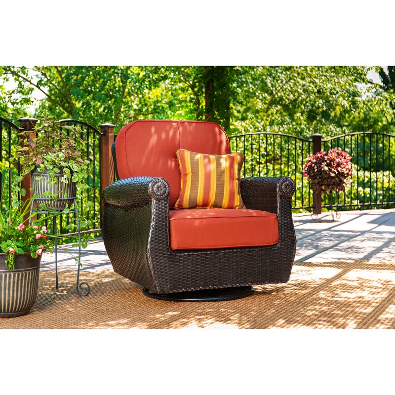 La Z Boy Breckenridge Swivel Patio Chair With Sunbrella Cushion Reviews Wayfair