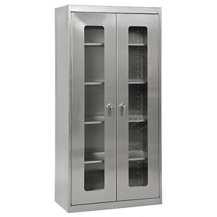 Go to store & view more images Sandusky Cabinets Clear View 2 Door Storage Cabinet