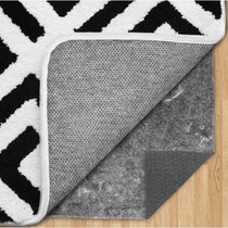 Premium Rug Pad Natural Rubber with Felt Back THIN 3/16 inch Hard & Soft surface 