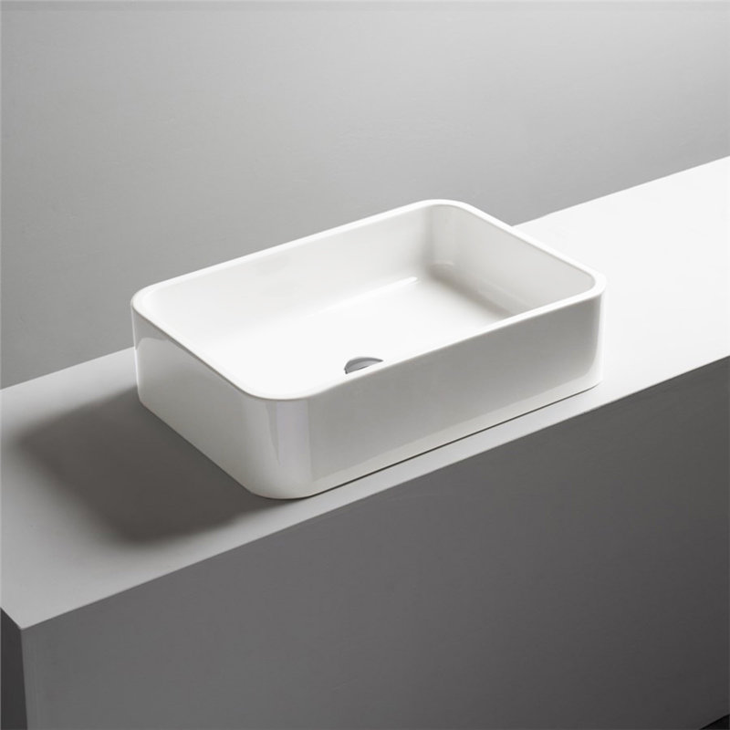 Ws Bath Collections Cosa Ceramic Rectangular Vessel Bathroom Sink Wayfair