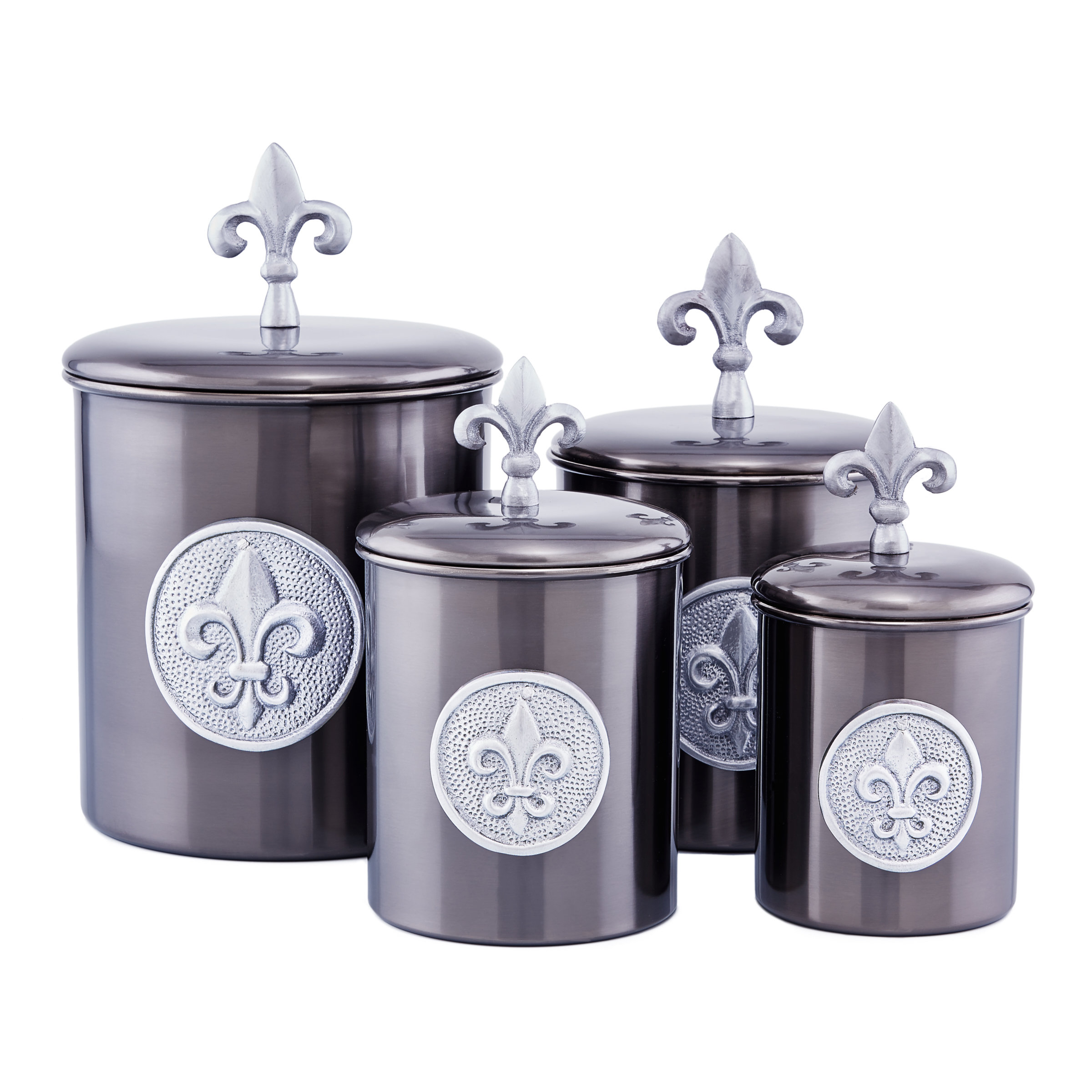 Old Dutch Fleur De Lis 4 Piece Kitchen Canister Set Reviews Wayfair
