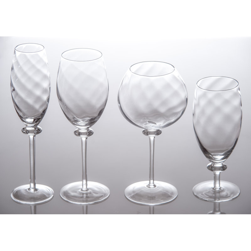 Abigails Romanza 4 Piece Glass Assorted Glassware Set Wayfair