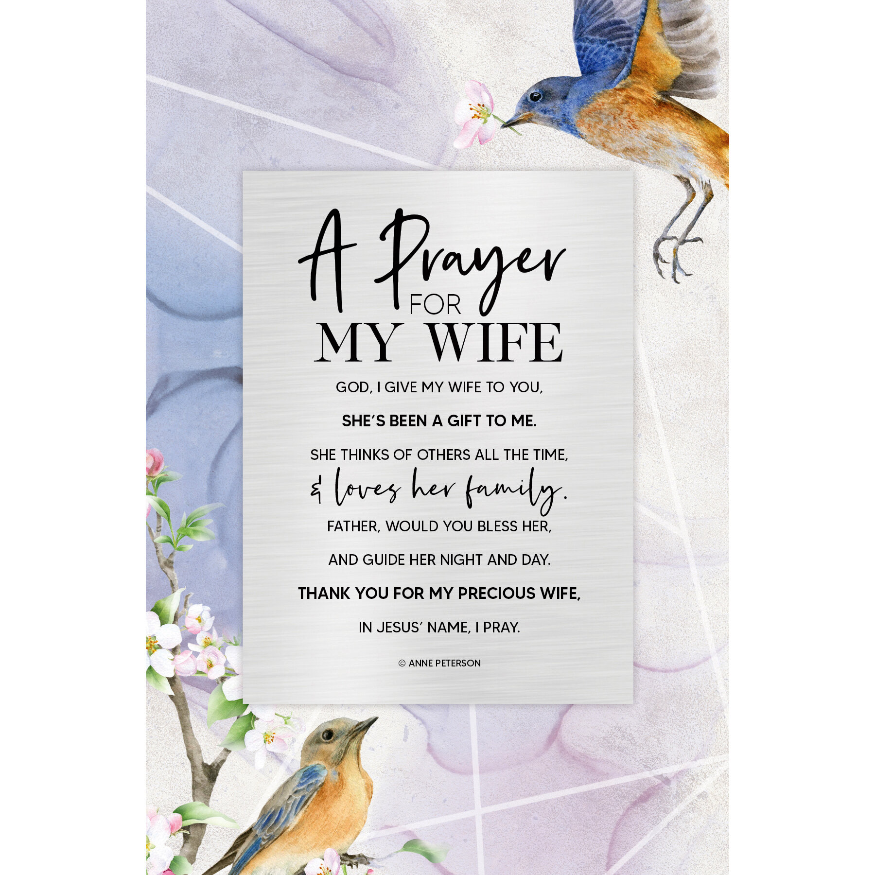 Trinx Prayer For My Wife Wall Décor | Wayfair