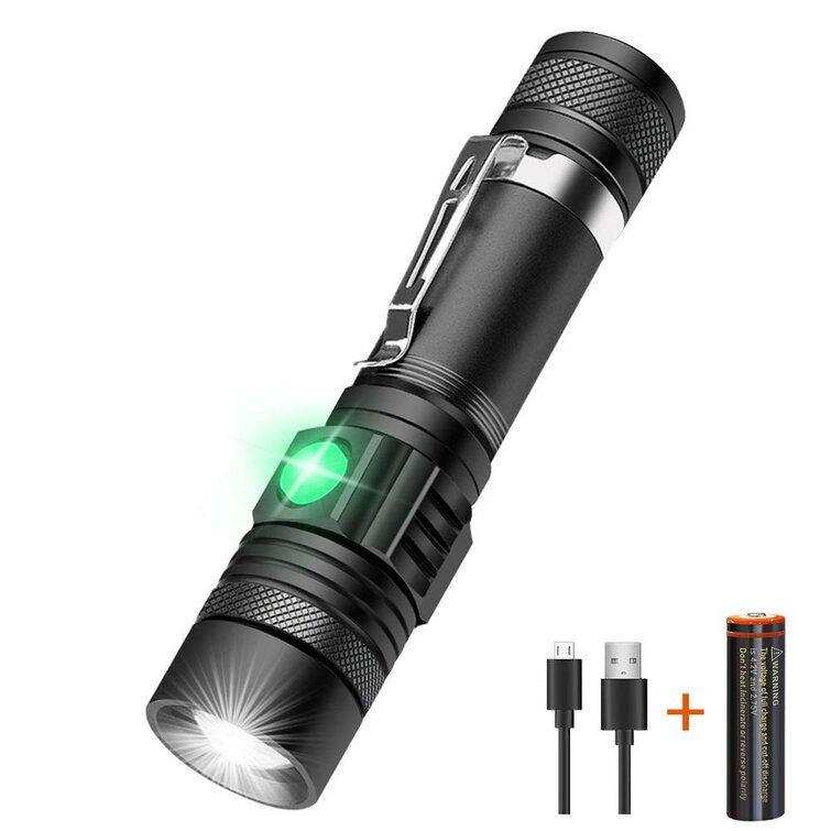 Aluminum Super Bright USB Rechargeable Torch Flashlight Tactical Lamp Functional