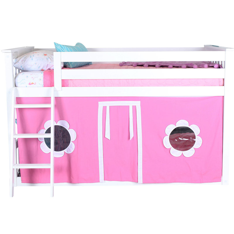 Harriet Bee Fairlawn Twin Low Loft Bed With Underbed Curtains Wayfair Fairlawn Twin Low Loft Bed With Underbed Curtains