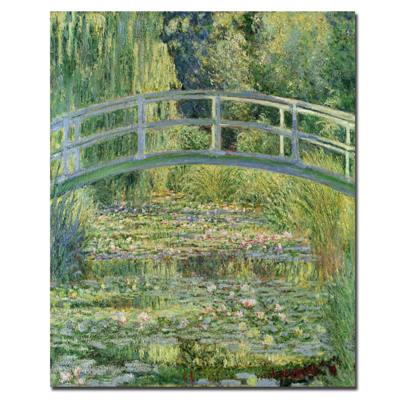 Trademark Art The Waterylily Pond Pink Harmony 1899 By Claude Monet Painting Print On Wrapped Canvas Reviews Wayfair