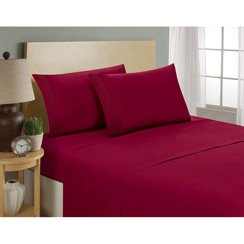 Darby Home Co Nona 1800 Thread Count Ultra Soft Bedroom Sheet Set Nona 1800 Thread Count Ultra Soft Bedroom Sheet Set