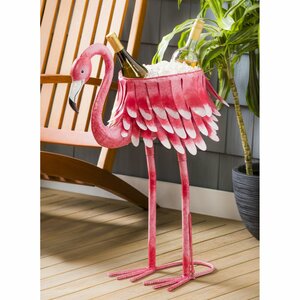 Bay Isle Home Metal Flamingo Chiller/Planter & Reviews ...