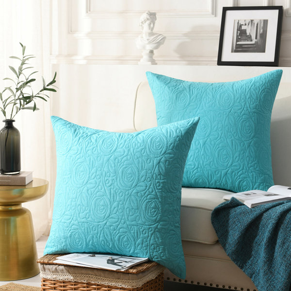 teal euro pillow shams