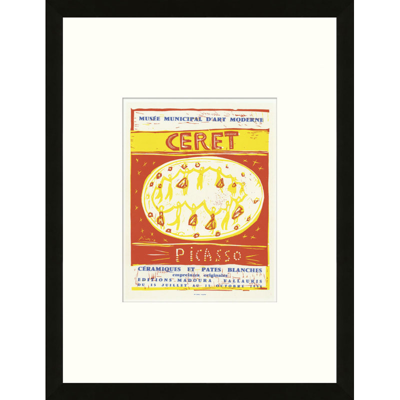 School of Paris 'Musée Municipal Céret 1958' by Pablo Picasso Framed Lithograph