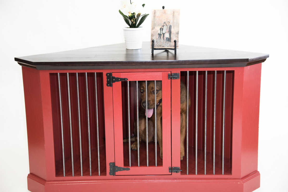 corner credenza furniture dog crate
