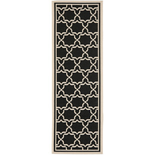 Short Black & Beige Area Rug Winston Porter Fashion and beautiful backpack