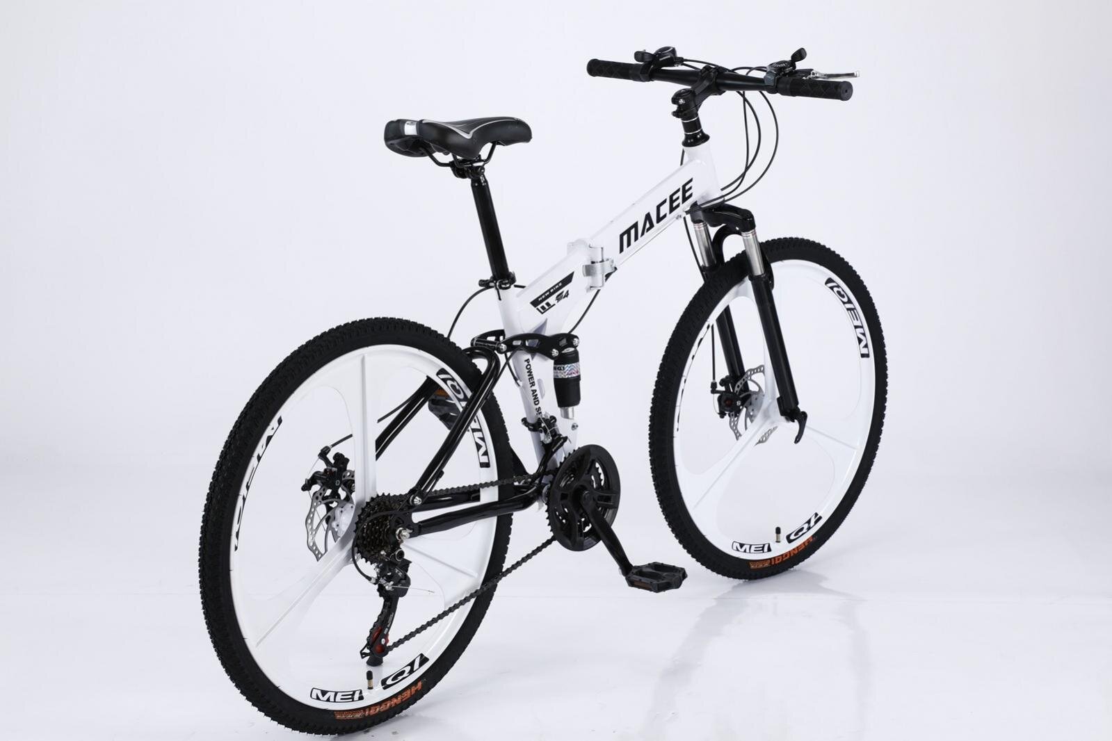 26'' Folding Mountain Bike Shimanos 21 Speed Bicycles Full Suspension MTB Bikes. 