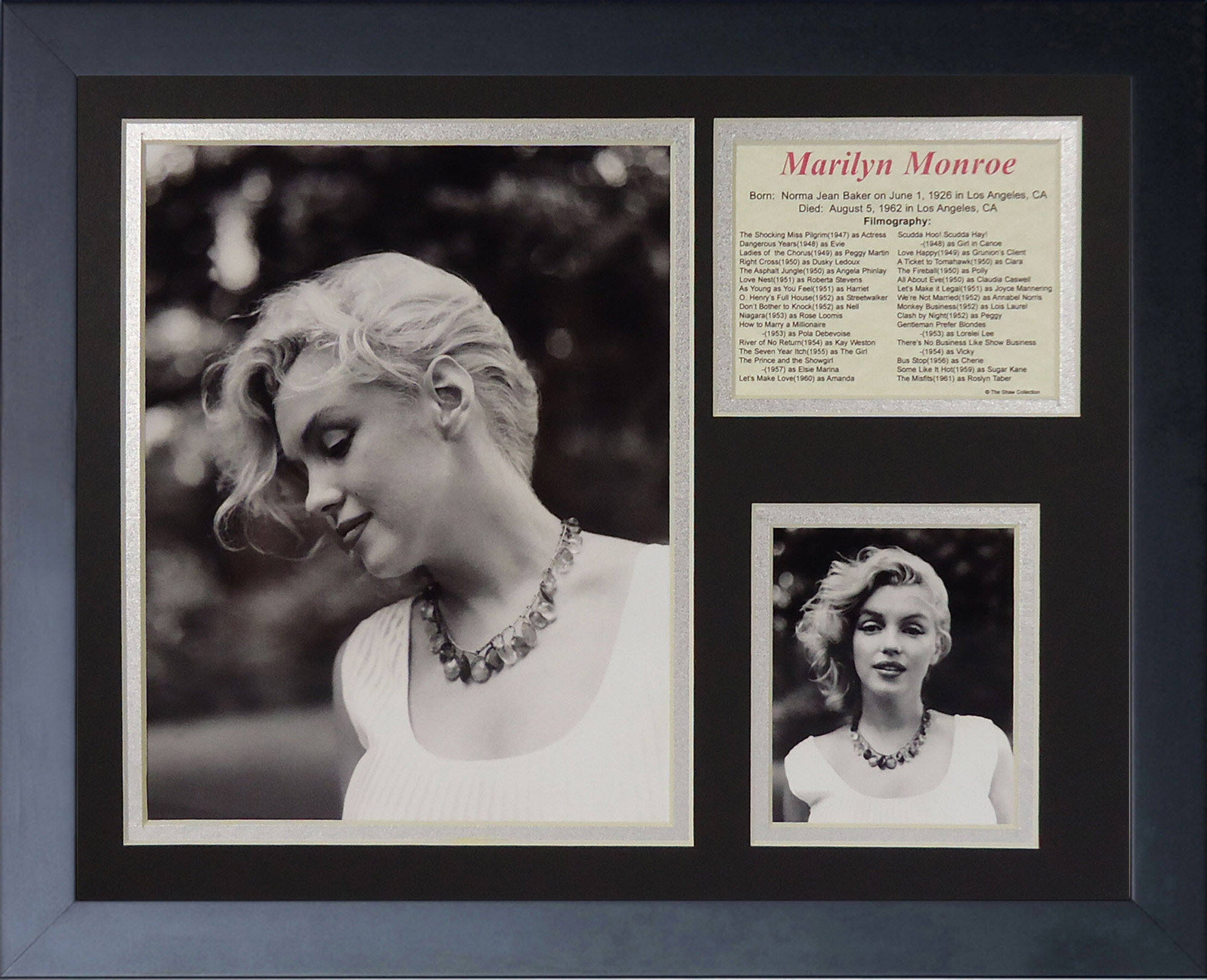 Legends Never Die Marilyn Monroe Framed Photo Collage 11 by 14-Inch