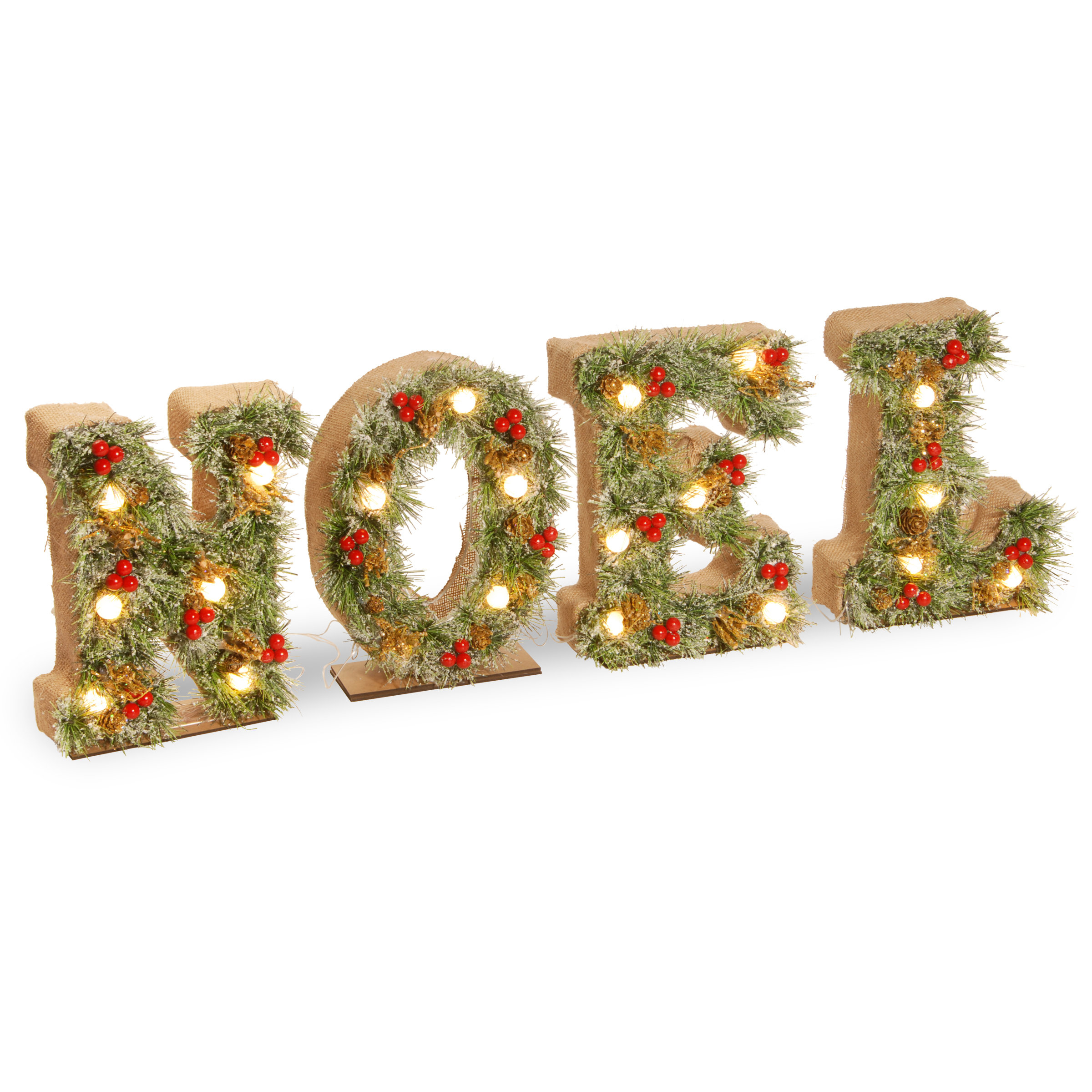 The Holiday Aisle 36 Pre Lit Noel Decoration Reviews Wayfair