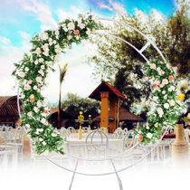 Wedding Circle Arch Framework Metal Round Wedding Party Backdrop Romantic 2*2m 