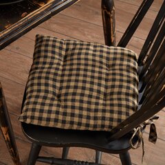 Network Plaid Woven 15” X 16” Chair Pad w/Non Slip Gripper Back; Set of 2 