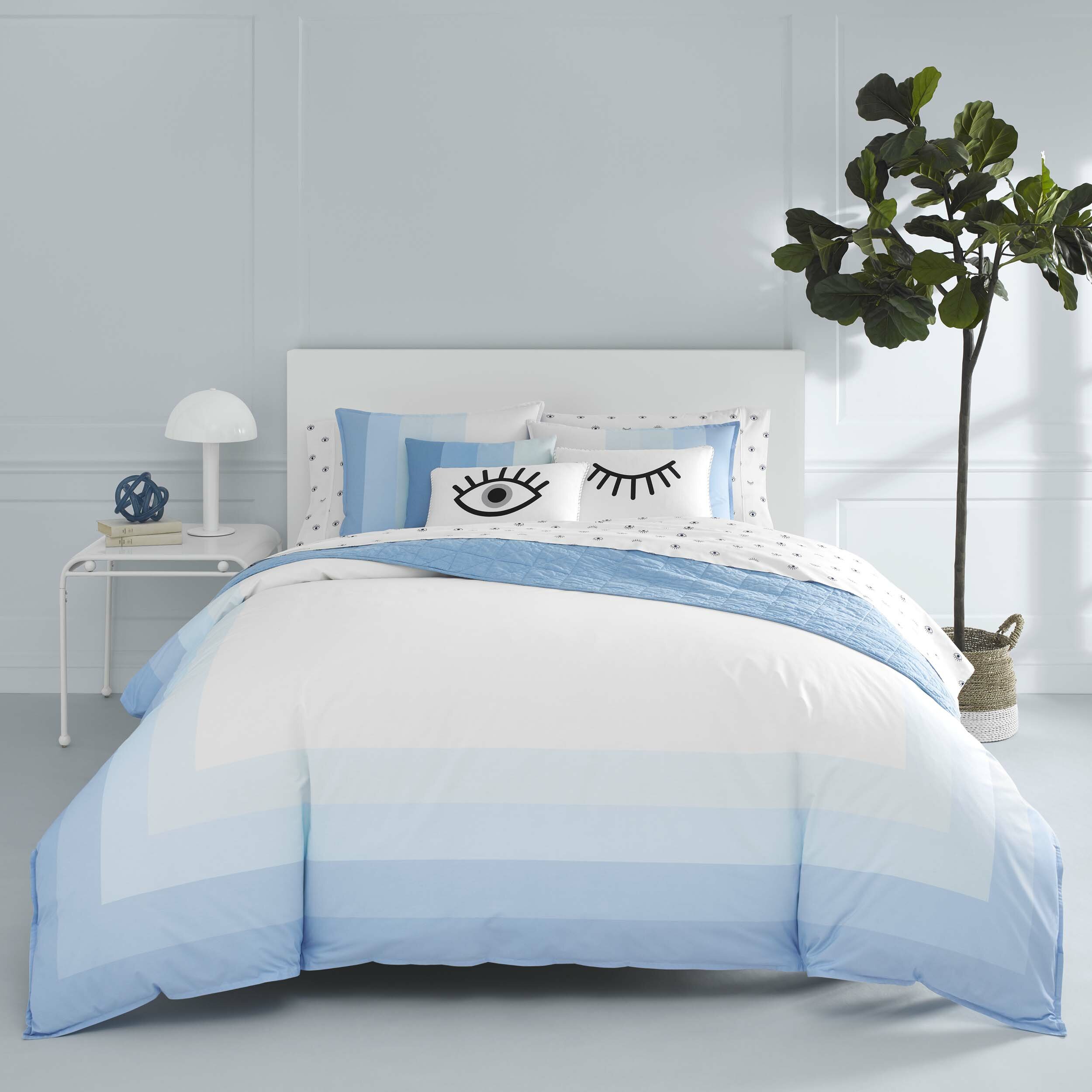 Vally Now House By Jonathan Adler Blue Reversible Duvet Cover Set