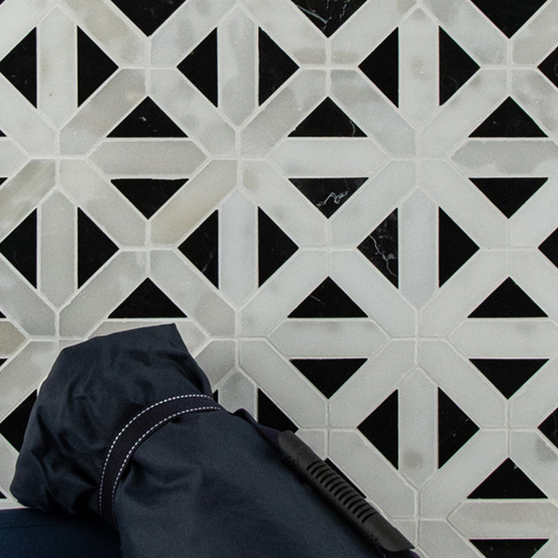 Msi Retro Fretwork Random Sized Marble Novelty Mosaic Wall Floor