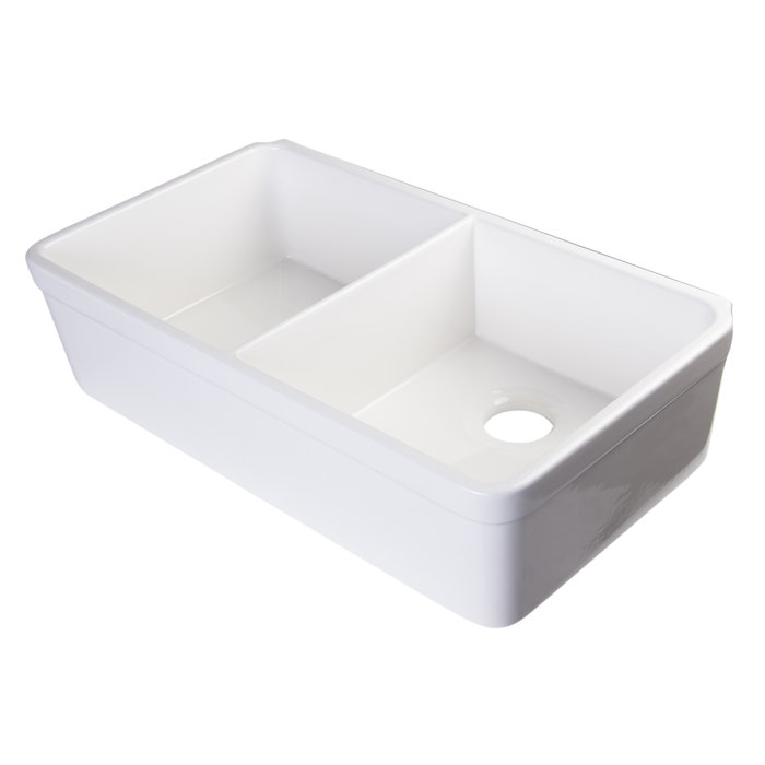 32 L X 17 75 W Double Bowl Farmhouse Kitchen Sink 32 L X 17 75 W Double Bowl Farmhouse Kitchen Sink