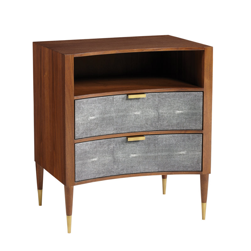 Lillian August Modern Living 2 Drawer Solid Wood Nightstand In Brown Perigold