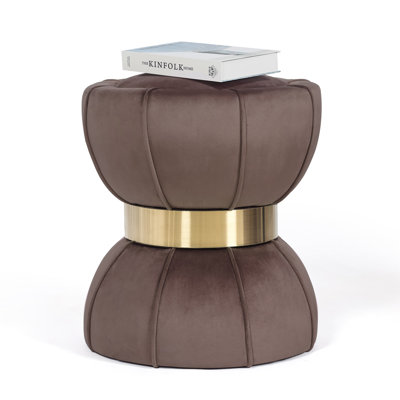 Gwendalin 16.1" Wide Velvet Standard Ottoman