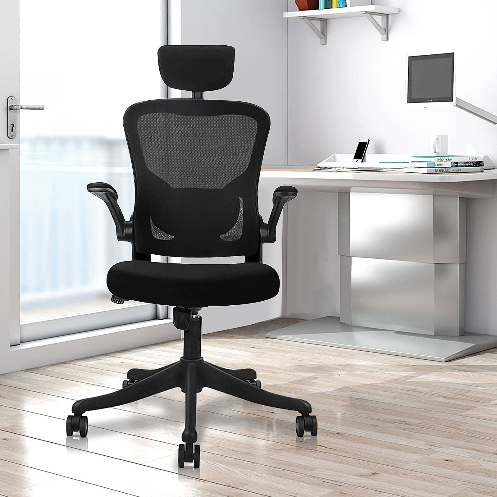 Office Chair Executive Home Computer Desk Seat Adjustable Swivel Mesh Task Chair 