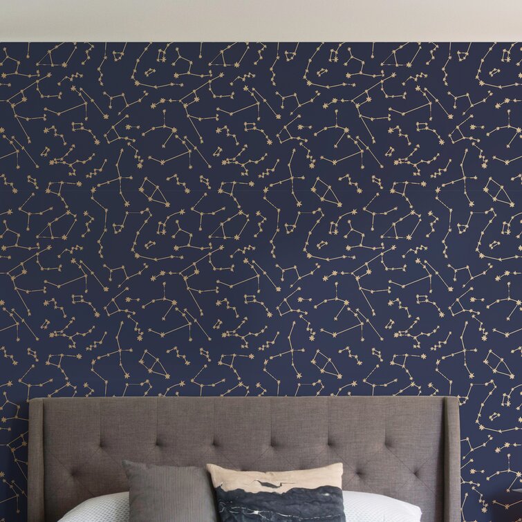 20.5 x 16.5 Novogratz CO4029 Constellations Removable Peel and Stick Wallpaper Frost