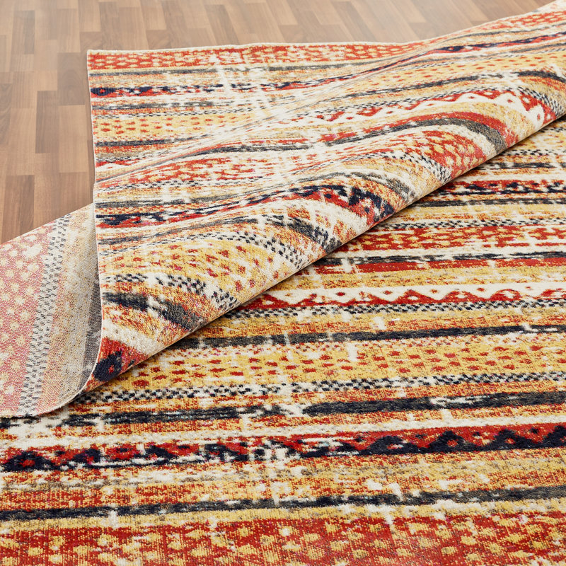 Loon Peak Deaton Southwestern Gold Indoor Outdoor Area Rug Wayfair
