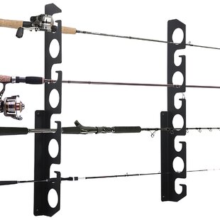 10 Pcs Wall-Mounted Fishing Rod Storage Clips Clamps Holder Rack Organizer Set 