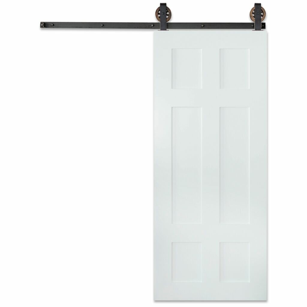 Artisan Hardware Paneled Wood Painted Classic Sliding Barn Door