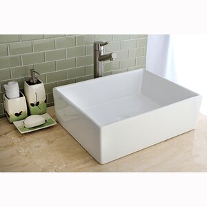 Elements Rectangular Vessel Bathroom Sink