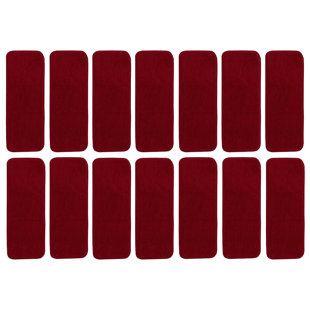 Solid Red Kitchen Rug Wayfair Beason Solid Red Stair Tread Set Of 14