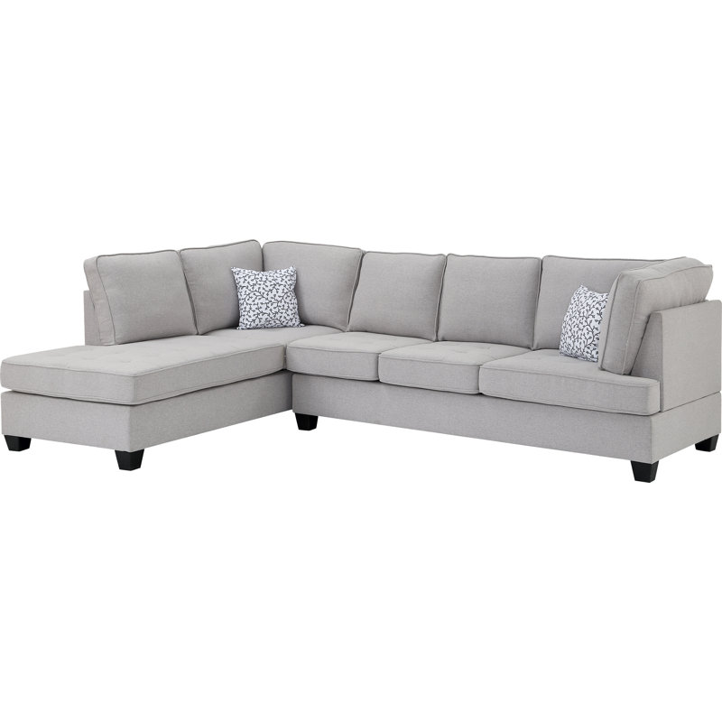 Ebern Designs Beoll Reversible Sectional Reviews Wayfair