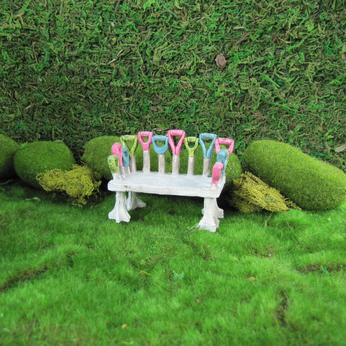 Miniature Dollhouse FAIRY GARDEN Accessories ~ Front Porch Chair w PINK Pillow
