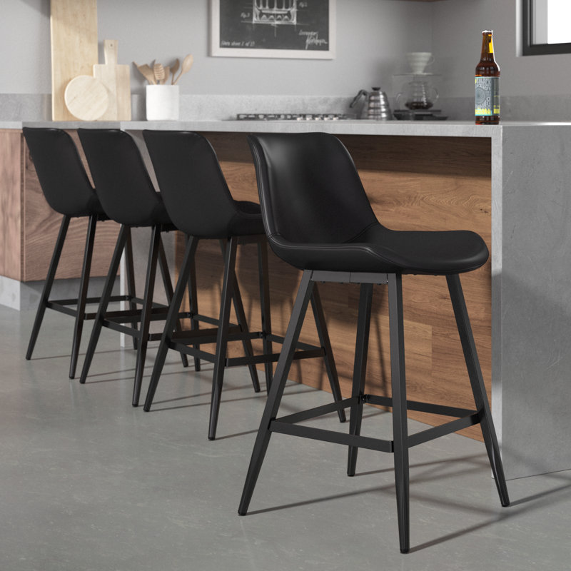 Rasnick Counter & Bar Stool Color: Black, Seat Height: Bar Stool (30" Seat Height)