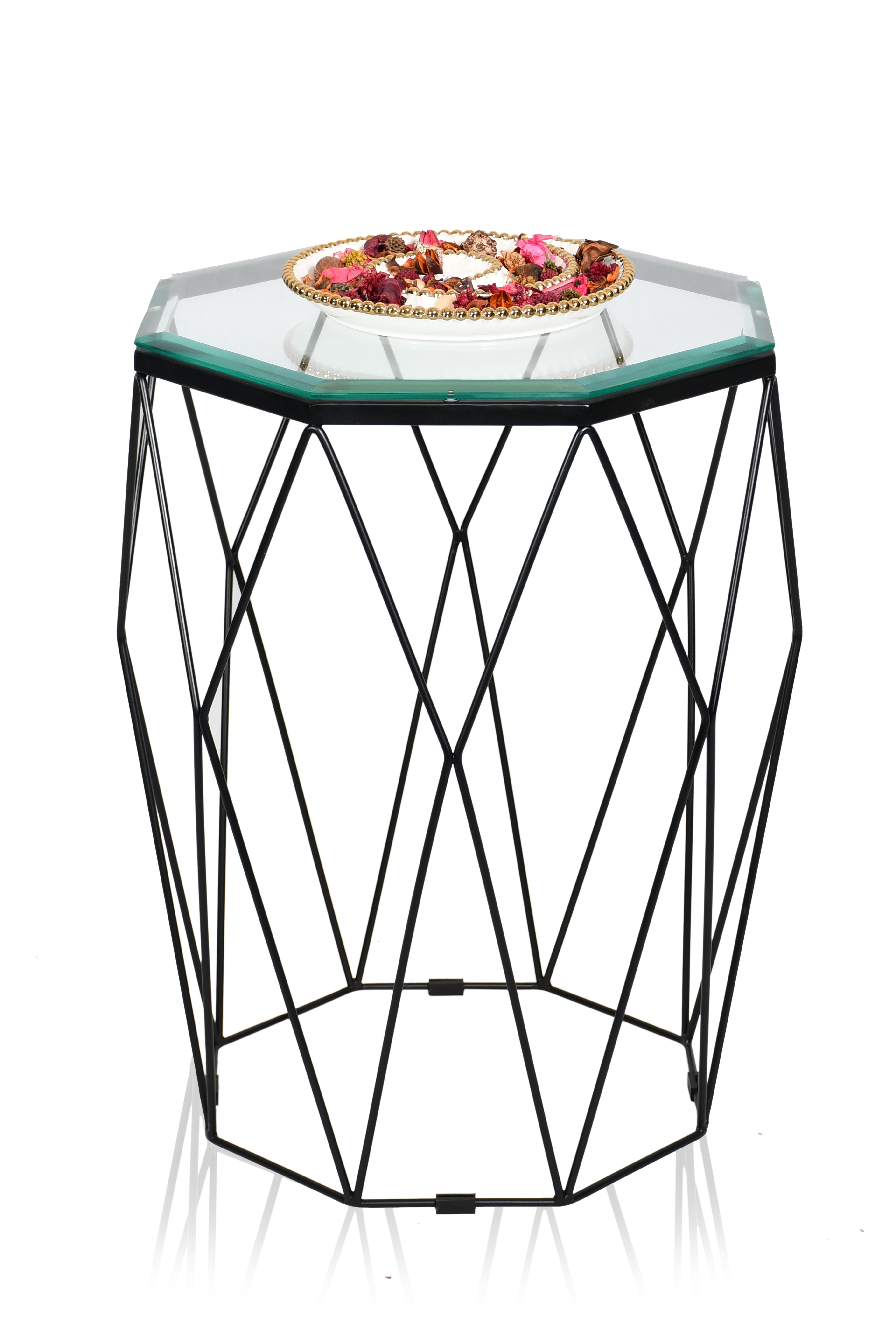 Brayden Studio® Thecle 22.5'' Tall Glass Frame End Table Wayfair