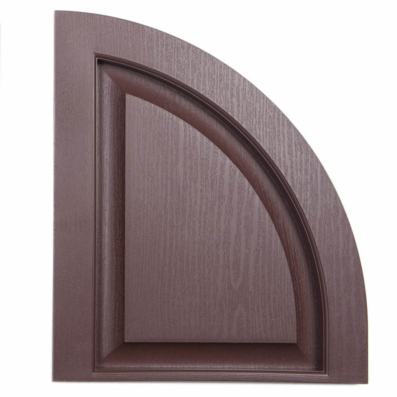 USA Exterior Vinyl Raised Panel Quarter Round Shutter Top