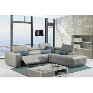 Lowenstein Leather Right Hand Facing Reclining Sectional By Orren Ellis