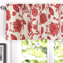 Wayfair | Linen Red Valances & Kitchen Curtains You'll Love ...
