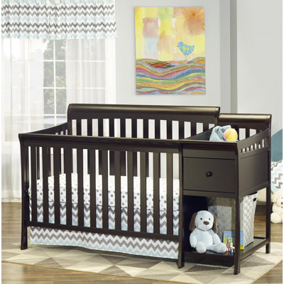 palisades convertible standard crib and changer combo 3 piece nursery furniture set