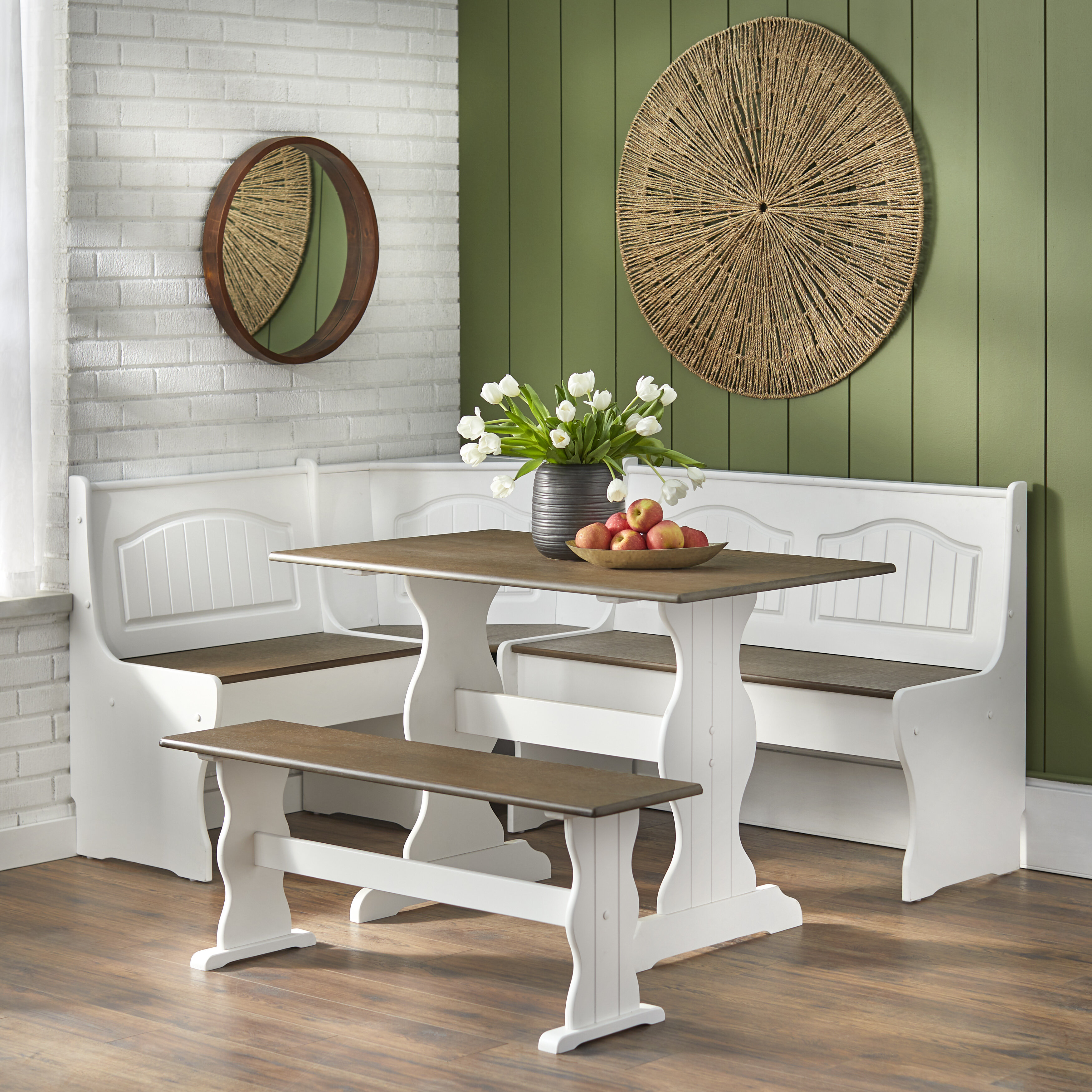 telford dining table with 2 benches