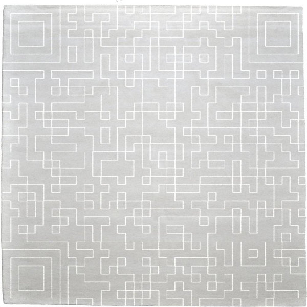 Modern Rugs Labyrinth B Signature Hand Tufted Wool Gray Area Rug Wayfair